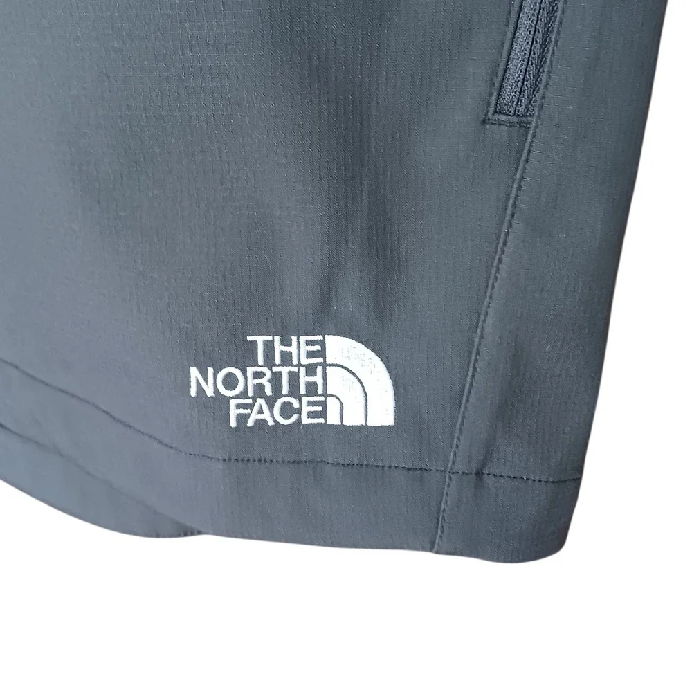 The North Face Mens Ridgevue Golf Softshell Vest Black Grey Full Zip Small